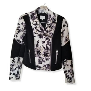 WILFRED  montesson moto biker jacket floral 4